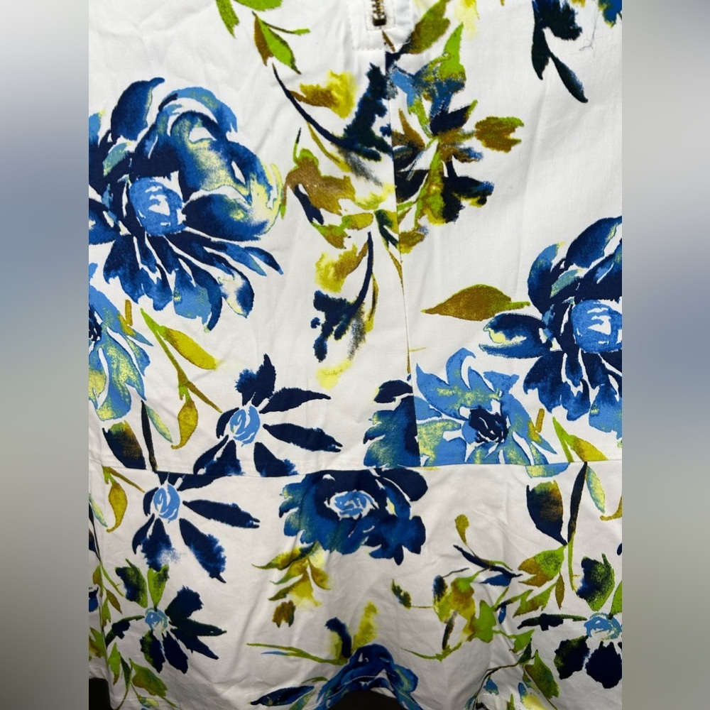 Women’s NWT Allen Schwartz White Multicolor Floral Strap MIDI Dress Size Small - Picture 8 of 8